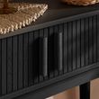 Axel Black Fluted Curved Console Table