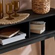 Axel Black Fluted Curved Console Table
