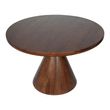 Libra Monterey Dark Wood 4 Seater Round Pedestal Dining Table - 116.5cm