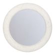 Libra Aspen White Bone Inlay Round Mirror
