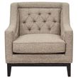 Libra Theodore Dark Taupe Buttoned Armchair