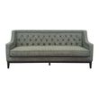 Libra Theodore Forest Green Buttoned 3 Seater Sofa