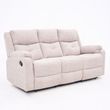Ellison Cream Fabric 3 Seater Manual Recliner Sofa