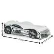 Storm Grey High Gloss Race Car Bed
