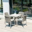 Alexander Rose Hazelmere Grey Weave Square Garden Dining Table -  80cm