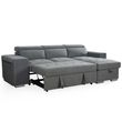 Artemis Grey Fabric Pull Out Universal Corner Sofabed