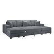 Milan Grey Fabric U Shape Sofabed