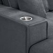 Milan Grey Fabric U Shape Sofabed