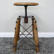 Dutch Industrial Style Adjustable Round Stool