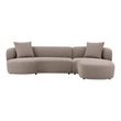 Kingston Brown Fabric Lounge Sofa - RHF