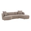 Kingston Brown Fabric Lounge Sofa - RHF