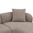 Kingston Brown Fabric Lounge Sofa - RHF