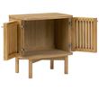 Soho Oak 2 Door Slatted Bedside Table
