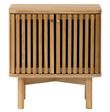 Soho Oak 2 Door Slatted Bedside Table