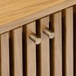 Soho Oak 2 Door Slatted Bedside Table