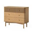 Soho Oak 3 Drawer Slatted Chest