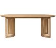 Soho Oak 8 Seater Oval Dining Table with Slatted Base - 200cm