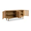 Soho Oak 4 Door Slatted Large Sideboard