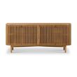 Soho Oak 4 Door Slatted Large Sideboard