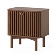 Soho Dark Oak 2 Door Slatted Bedside Table