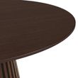 Soho Dark Oak 4 Seater Round Dining Table with Slatted Base - 120cm