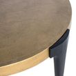 Oxwich Gold Metal Round Coffee Table