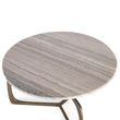 Newgale Grey Marble and Gold Round Coffee Table