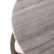 Newgale Grey Marble and Gold Round Coffee Table