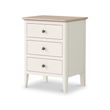Marlow White 3 Drawer Bedside Cabinet