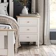 Marlow White 3 Drawer Bedside Cabinet