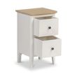 Marlow White 2 Drawer Narrow Bedside Cabinet