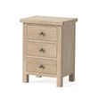 Modern Country Oak 3 Drawer Bedside Cabinet