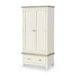 Modern White Painted 2 Door 1 Drawer Wardrobe