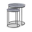 Marmora Grey Marble Round Nest of 2 Tables