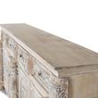 Halambres Distressed Carved Mango Wood 4 Door Extra Large Sideboard - 225cm