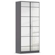 Rauch Acero 91cm 2 Door Mirrored Wardrobe - Metallic Grey