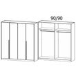 Rauch Alba 181cm 4 Door Wardrobe - White Gloss