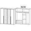 Rauch Alba 181cm 4 Door Mirror Wardrobe - Alpine White