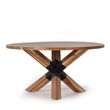 Monza Natural Acacia Wood 4 Seater Round Dining Table - Sizes Available