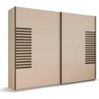 Rauch Barea 271cm 2 Door Sliding Wardrobe - Champagne and Atlantic Dark Oak