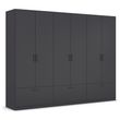 Rauch Bari 271cm 6 Door Wardrobe with Drawers - Metallic Grey