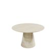 Carrera Travertine Beige Engineered Marble 4-6 Seater Round Dining Table - 130cm