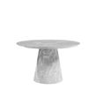 Carrera Armani Grey Engineered Marble 4-6 Seater Round Dining Table - 130cm