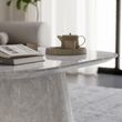Carrera Armani Grey Engineered Marble Oval Coffee Table