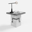 Venice Armani Grey Engineered Marble Side Table
