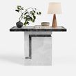 Venice Armani Grey Engineered Marble Console Table