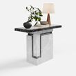 Venice Armani Grey Engineered Marble Console Table