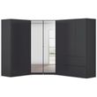 Rauch Costa 208cm 7 Door L-Shaped Corner Wardrobe - Metallic Dark Grey