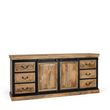 Varese Natural Mango Wood 2 Door Sliding Extra Large Sideboard - 200cm