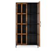 Rieti Industrial Style Mango Wood 2 Door Display Cabinet